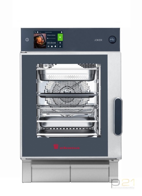 Piec konwekcyjno-parowy Joker MT 6x GN1/1, sterowanie górne, drzwi lewe, wersja mobilna, Eloma