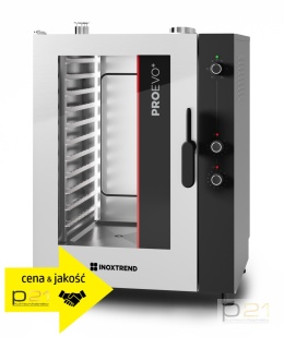 Piec konwekcyjno-parowy gazowy 11x GN1/1, strowanie analogowe, 16 kW, ProEvo+, Inoxtrend