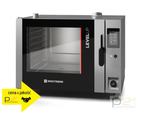 Piec konwekcyjno-parowy gazowy 7x GN2/1, sterowanie dotykowe, 23 kW, automatyczne mycie, Level-Up, Inoxtrend