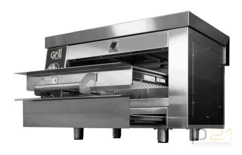 Grill do steków, elektryczny, 12,8 kW/h, ruszt 682x474 mm, przyłącze wody, Aberdeen Infinity Smart, WeGrillandMore