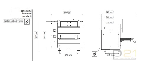 Grill do steków, elektryczny, 5kW, R-Evolution E2, ruszt 352x325mm, WeGrillandMore