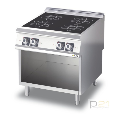 Kuchnia indukcyjna 4-palnikowa, na podstawie, 20 kW, Diamante 700, D74/25GCII, Olis