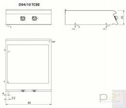 Bemar elektryczny, 5,4 kW, 2x GN1/1 + 2x GN1/3, bez podstawy, Diamante 90, Olis