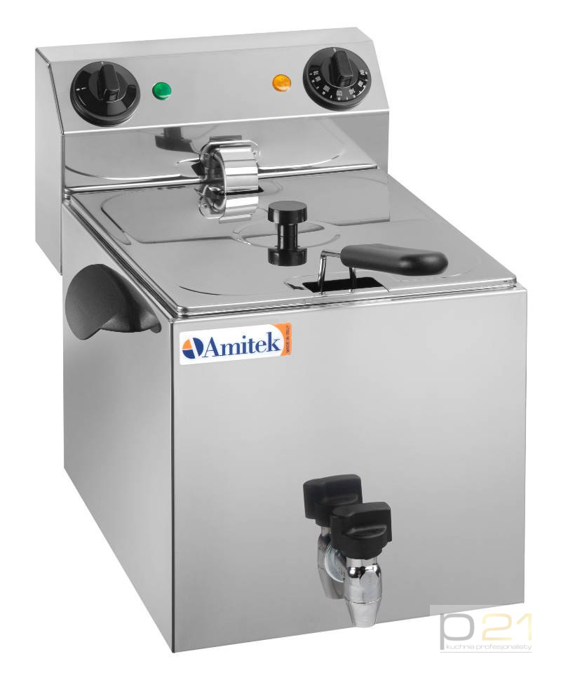 Frytownica elektryczna FE8R, 3250 W, kran, Amitek Frytownica elektryczna FE8R, 3250 W, kran, Amitek