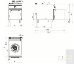 Kuchnia WOK na podstawie, 14 kW, Diamante 90, Olis