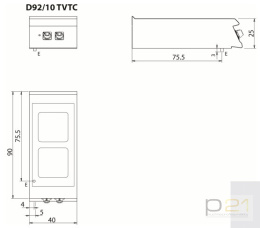 Kuchnia ceramiczna, 8 kW, bez podstawy, Diamante 90, Olis