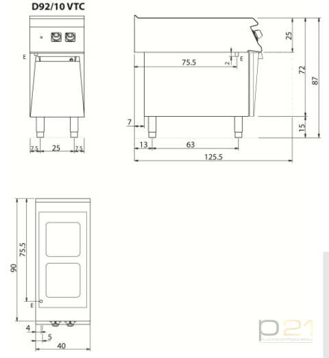 Kuchnia ceramiczna, 8 kW, na podstawie, Diamante 90, Olis Kuchnia ceramiczna, 8 kW, na podstawie, Diamante 90, Olis