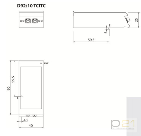 Kuchnia indukcyjna, 14 kW, bez podstawy, "pełna powierzchnia", Diamante 90, Olis Kuchnia indukcyjna, 14 kW, bez podstawy, "pełna powierzchnia", Diamante 90, Olis