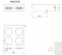 Kuchnia indukcyjna, 20 kW, bez podstawy, 4 pola, Diamante 90, Olis