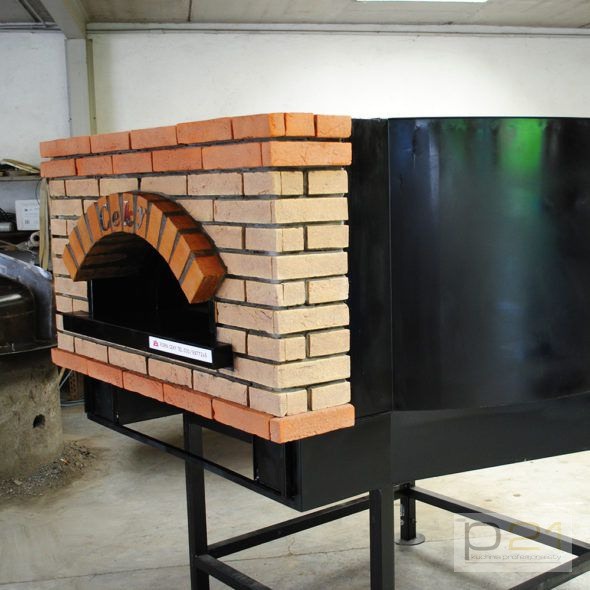 Piec do pizzy gazowy/ gazowy + drewno, Rotondo 100cm, F10RG, Ceky
