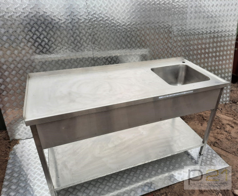 Stół ze zlewem i półką - 1500x600x850 mm Stół ze zlewem i półką - 1500x600x850 mm