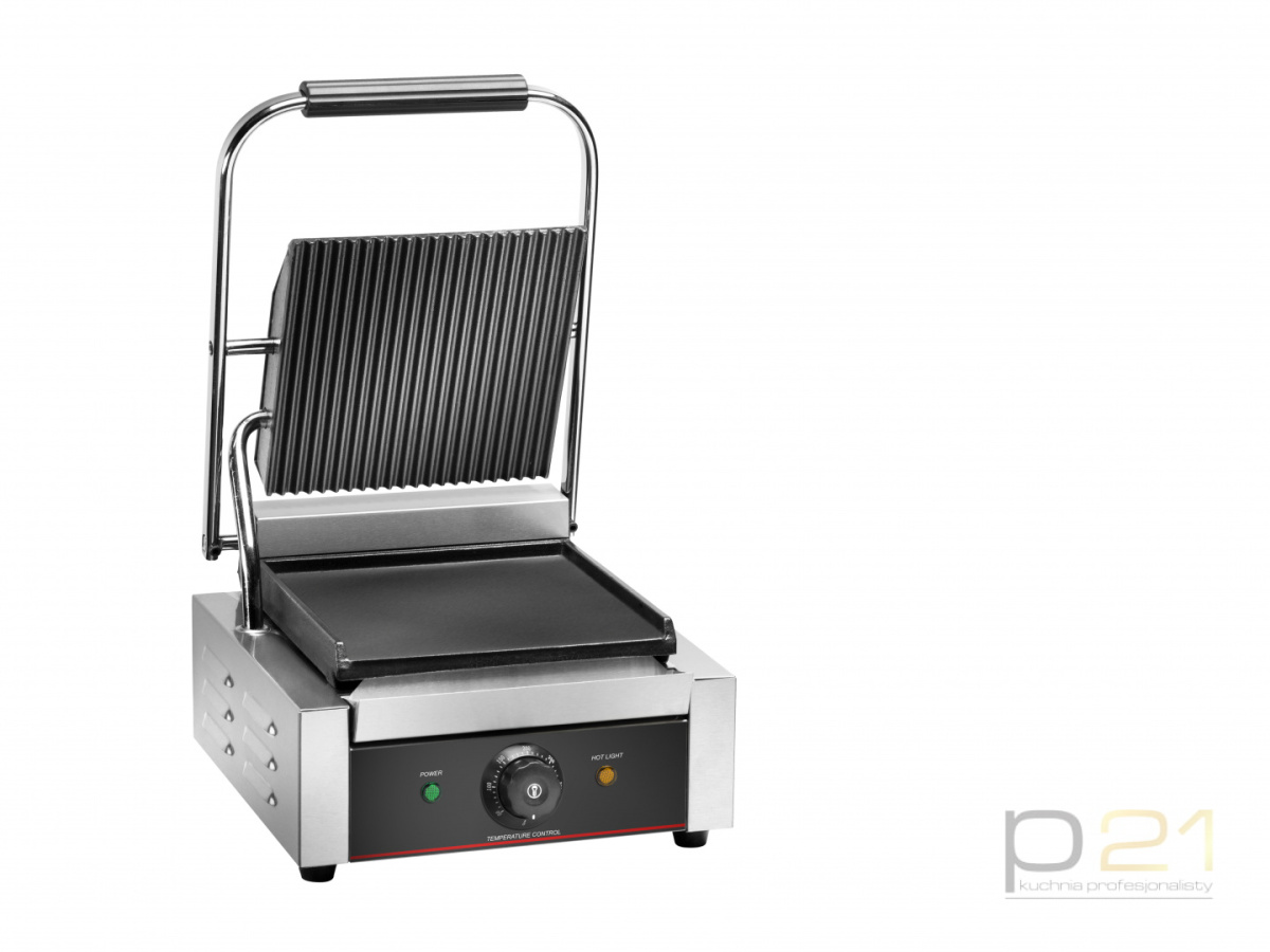 Grill kontaktowy pojedynczy, 225x230 mm, płyta gładka, PG25L, Amitek Grill kontaktowy pojedynczy, 225x230 mm, płyta gładka, PG25L, Amitek