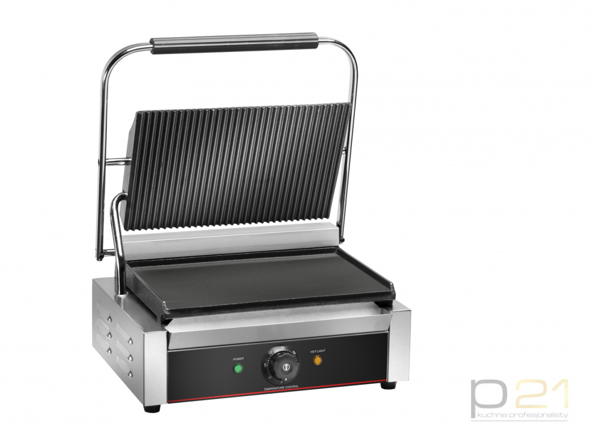 Grill kontaktowy pojedynczy, 340x230 mm, płyta gładka, PG35L, Amitek Grill kontaktowy pojedynczy, 340x230 mm, płyta gładka, PG35L, Amitek